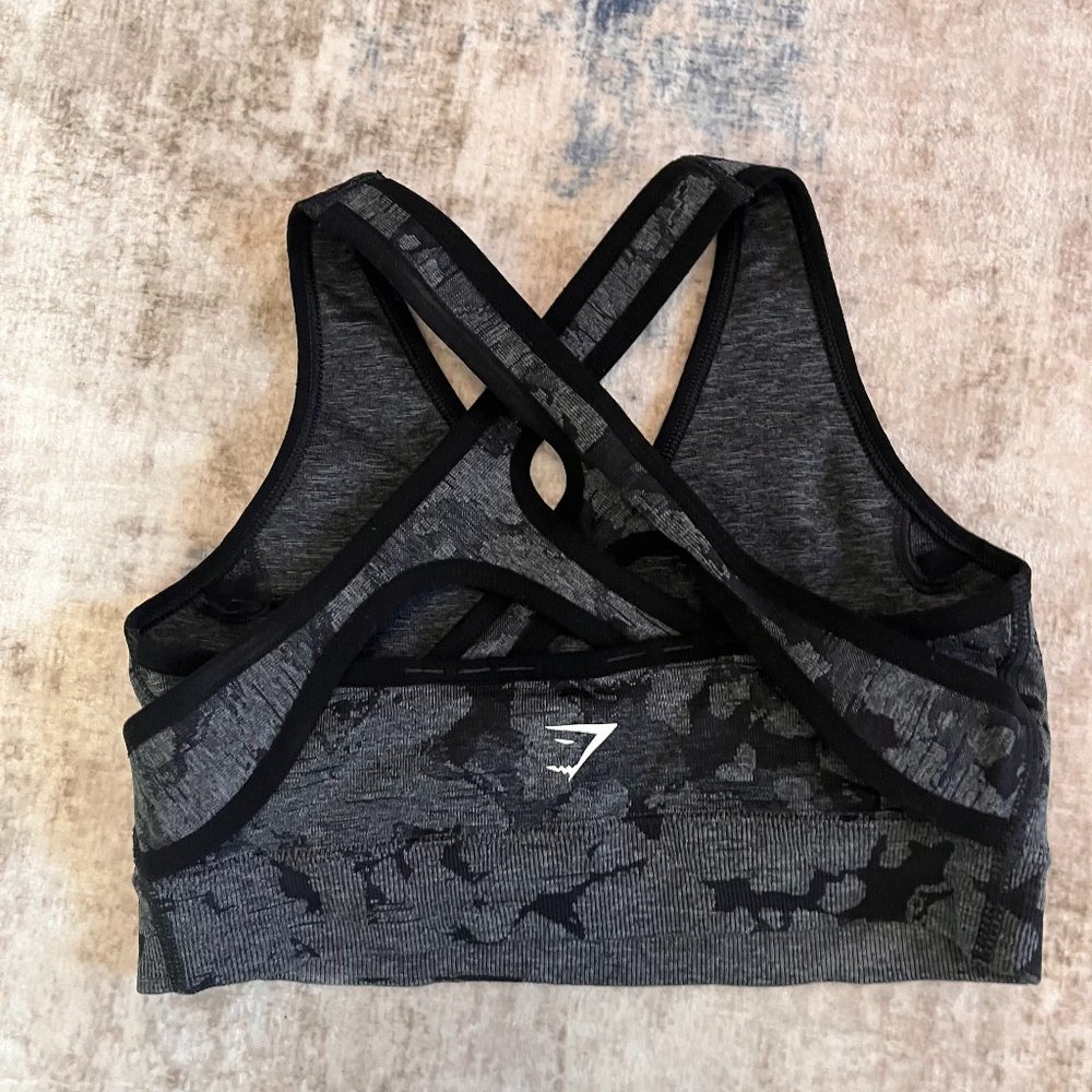 Gymshark Camo Sports Bra, Small - Picture 2 of 2